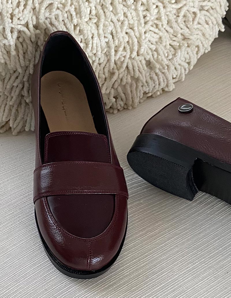 Mocasín clásico bordo