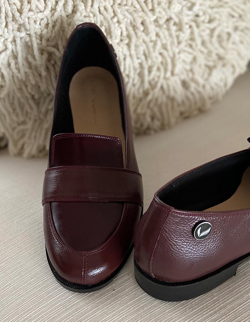 Mocasín clásico bordo